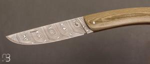  Couteau  "  Thiers  " custom de Julien Baillon - Micarta damas