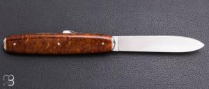 Couteau "Navette 1 pièce cran d'arrêt" de collection par Adrien Vautrin - Micarta