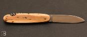 Couteau de poche modèle "Navette" 2 pièces par Berthier - Genévrier et lame inoxydable