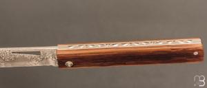  Couteau  "  L'Olonnois " de L'atelier du capitaine - Fût de chêne domaine Belmont et lame Cristal Steel