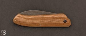   Couteau " Phriction  " de Stéphane Bourrel - Micarta & 14c28N