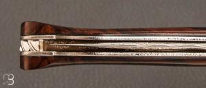   Couteau  "  Pièce unique N°2/4  " par Manu Laplace - Atelier 1515 - Bois de fer - Damas Mokumé