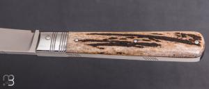   Couteau " Pradel " par Romain Alvarez - RWL34 et bois de cerf