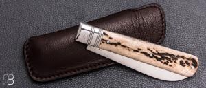    Couteau " Pradel " par Romain Alvarez - RWL34 et bois de cerf