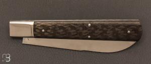  Couteau  "  Pradel XL" de collection par Benjamin Lohou - Fibre de carbone et RWL34