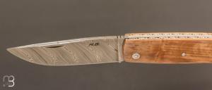   Couteau  " Prototype du Petit Savoyard " de Robert Beillonnet - Ivoire de mammouth et Damas