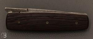   Couteau " Puukko " pliant Wengue brossé des Forges d'Haraldr