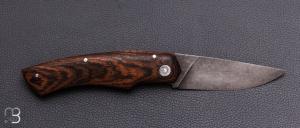    Couteau " Quetsche à friction " par Louis Contat - Bocote et acier XC100