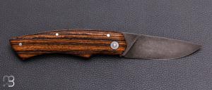    Couteau " Quetsche à friction " par Louis Contat - Bocote et acier XC100