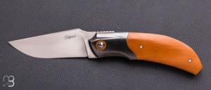   Couteau " Rocket " custom de St�phane Sagric - Micarta et Zirconium