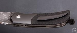   Couteau " Rocket " custom de Stéphane Sagric - Fibre de carbone et Zirconium