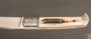  Couteau " Rumilly " custom par David Brenière - Mammouth / Damas et Elmax