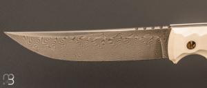 Couteau  " Ryu FX-634DES " par Fox Knives - Balbach DSC Damascus et Elforyn Super Tusk