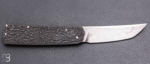   Couteau " Sanjo Slipjoint " custom par Guy Poggetti - Titane et lame en C130