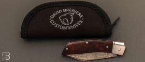 Couteau " Scalp " custom par David Breniere - Bois de fer et lame damas