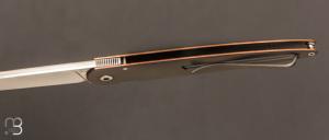   Couteau  "  Slim "  custom par Philippe Jourget - Titane et RWL34