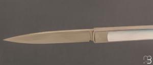 Couteau " Slipjoint " custom de Lionel Lalague - Nacre et lame en RWL34