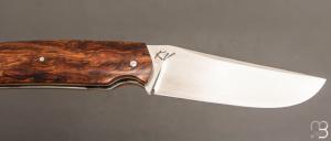  Couteau " Slipjoint " custom par Karim Valentin - Bois de fer et 14c28N