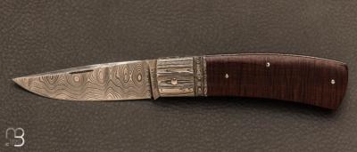 Couteau "  Slipjoint  " damas et gidgee custom par Kaj Embretsen