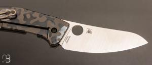   Couteau " SpydieChef CQI " par SPYDERCO - Titane "black Spillage"