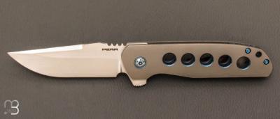 Couteau " Talon Flipper " par Pena Knives - Titane et lame en CPM 154