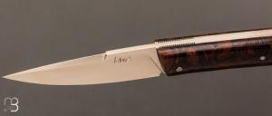    Couteau  "  Tendos  " custom par Frédéric Augé - Bois de fer et RWL-34