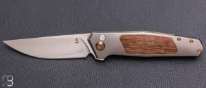   Couteau " Toko" flipper de Jens Anso - Titane/Micarta et RWL34