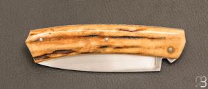    Couteau " Trapu " de Jérôme Latreille - Bois de cerf