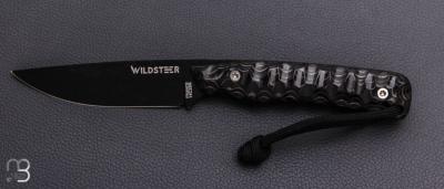   Couteau " Troll Toxifié " fixe par Wildsteer - Pakkawood noir et lame en 14c28