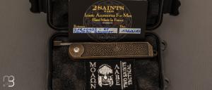 Couteau "Two Saints Tactical" - Galuchat perle Galuchat