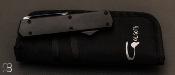 Couteau de poche automatique Golgoth - aluminium noir et lame en VG10 - G13DP+