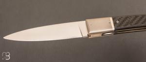  Couteau  " custom " de Philippe Ricard - Fibre de carbone / Titane et N690