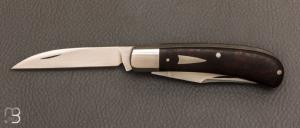 Couteau  "  custom 2 lames " par David Taber - Rag micarta