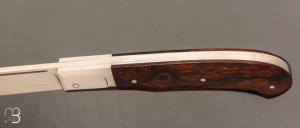  Couteau  "  custom " par Vincent Lafaye - Bois de fer et lame en 14C28N