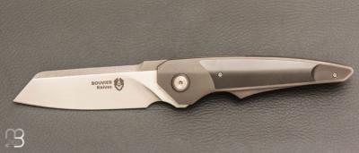    Couteau custom par Bouvier Knives - Bertrand Maxime - Titane / Zirconium et RWL34