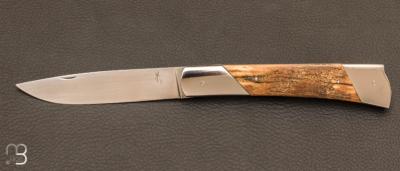 Couteau custom ivoire de mammouth de Julien Baillon