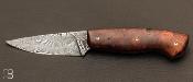 Couteau custom liner lock bois de fer et damas de Elouan Coude