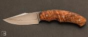 Couteau custom pliant de David Lespect - Loupe de hêtre et C105