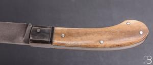    Couteau de poche à cran carré Pierre Henri Monnet - Bois de cerf et 90McV8