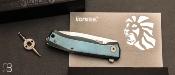 Couteau de poche MYTO blue titanium MT01BL - Molletta design par Lionsteel