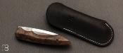 Couteau de poche "Petit Duc" Noyer du caucase et RWL34 par Nicolas Kowal