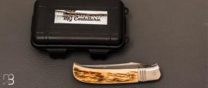 Couteau de poche cran forcé par MG Coutellerie Marc George - Damas et mammouth