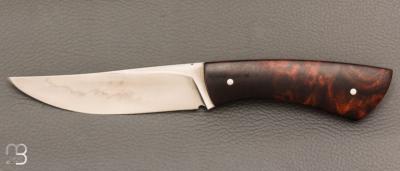   Couteau droit par Nicolas Mestrallet - Atelier du couteau de Vaunaveys - Acier C130 et bois de fer