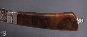  Couteau droit custom Damas mosaïque de Vlad Matveev et Noyer Turc