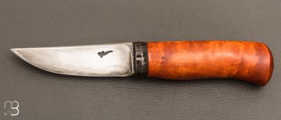    Couteau droit par Eric Plazen - Acier vieux fer C130 - Neprun