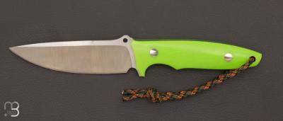 Couteau "  Fighter  " droit de Sergei Shidlovskii - G10 vert