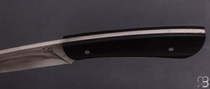  Couteau droit par Nicolas Mestrallet - Atelier du couteau de Vaunaveys - Acier C130 et ébène