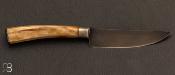 Couteau droit forgé Patch Knife - Bois de cerf par P.H Monnet