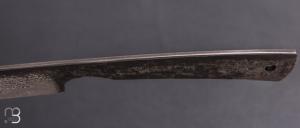    Couteau droit brut de forge damas par Anthony Brochier
