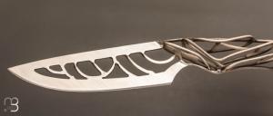 Couteau " fils " fixe par Willy Foulboeuf - La Forge du Monstre - Inox